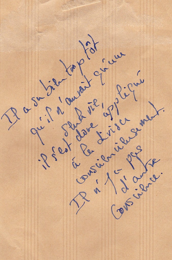 Lettre perdue