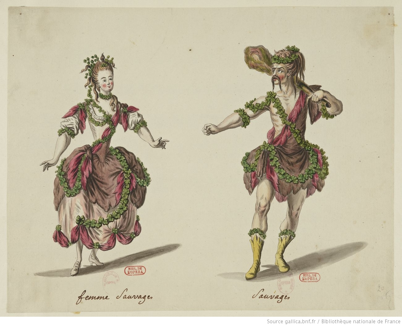 femme_sauvage_maquette_de_costume_Louis_rene_Boquet1717-1814_dessinateur